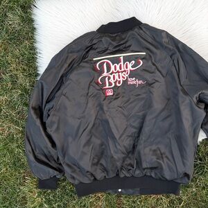 Vtg Dodge Satin Jacket West Ark Black Dodge Boys Have More Fun 1980s